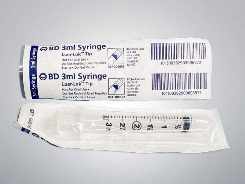 Becton Dickinson Syringe Luer Loc Tip 3 ml Total of 600 Syringes Other Becton Dickinson