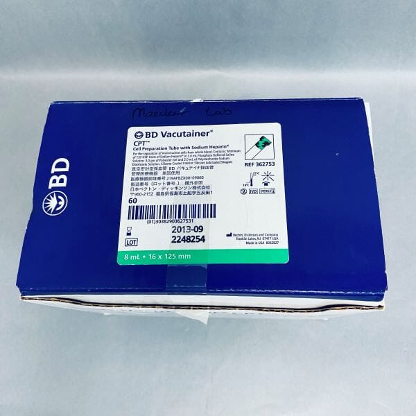 Becton Dickinson Vacutainer CPT 8 ml Case of 60 Tubes Blood Collection Tubes Becton Dickinson