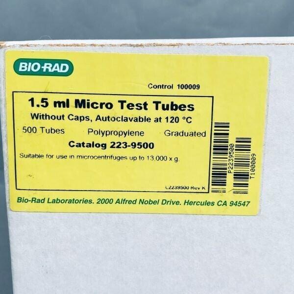 Bio-Rad Micro Tube 1.5 ml Graduated Polypropylene Pack of 500 Tubes Lab Consumables::Tubes, Vials, and Flasks Bio-Rad