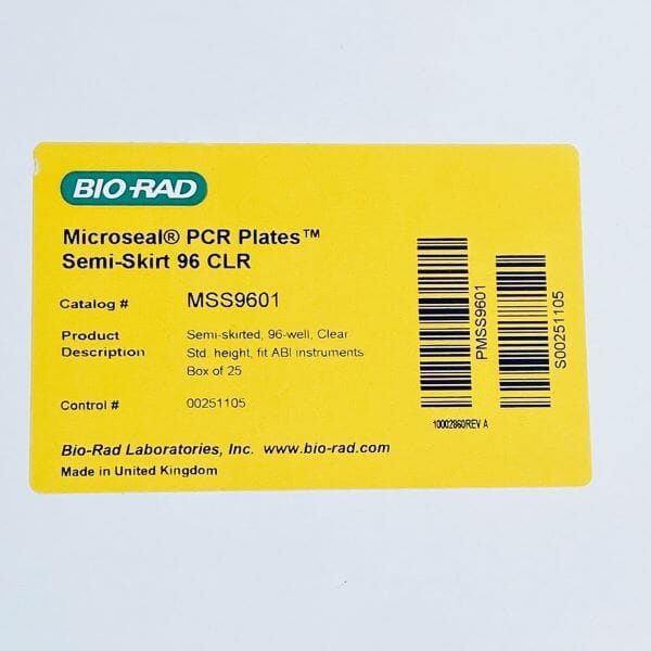 Bio-Rad Microplate PCR Plate 96 Well Semi-skirted Pack of 25 Plates Petri Dishes/Culture Plates Bio-Rad