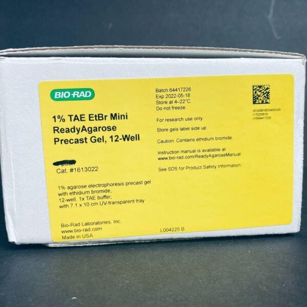 Bio-Rad TAE Mini Gel 1% Precast ReadyAgarose 12 Well Total of 2 Gels Other Bio-Rad