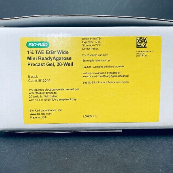 Bio-Rad TAE Mini Gel 1% Precast ReadyAgarose 20 Well Total of 5 Gels Other Bio-Rad