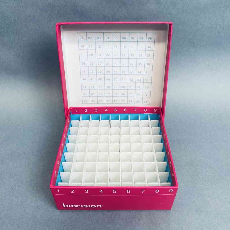 Biocision Freezer Box TruCool Pink Hinged Case of 50 Freezer Racks Tube Racks Biocision