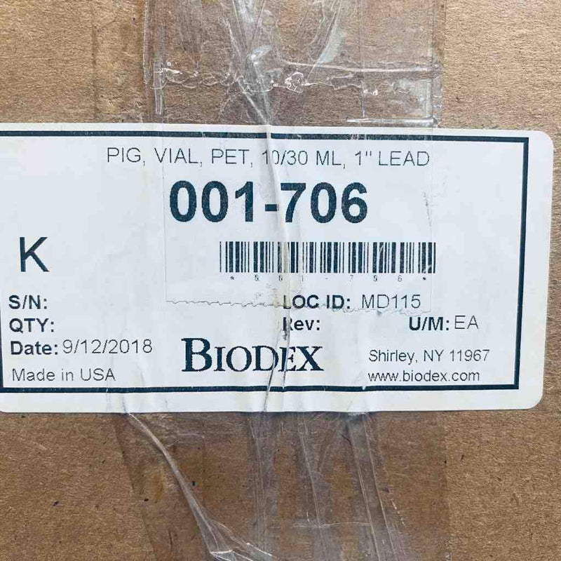 Biodex Vial Pig PET 1 in. Lead Shield for 30 ml Vial Lab Equipment Biodex