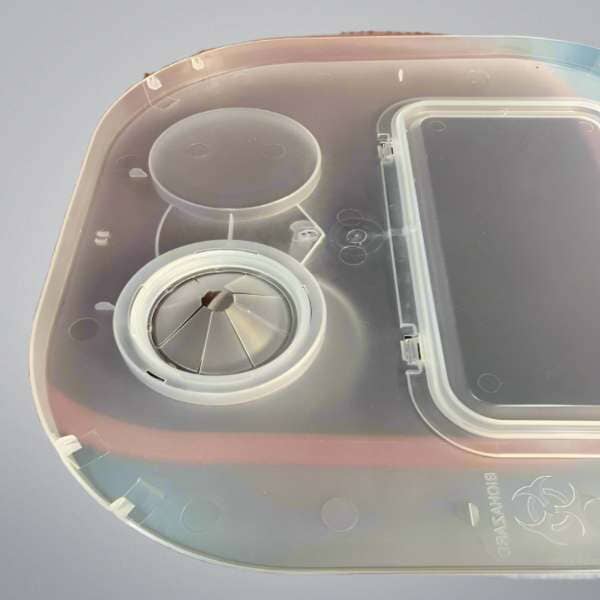 Biohazard Sharps Container 8 Gallon with Funneled Vertical Drop Lid Lot of 3 Sharps Containers Unbranded