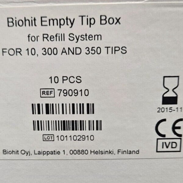 Biohit Empty Tip Box for Refill System for Pipet Tips 9 Empty Boxes Pipettes & Pipette Tips BrandTech