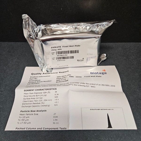 Biotage Microplate Evolute ABN 96 Well 25 mg Each Well Sealed Plate Filters Biotage