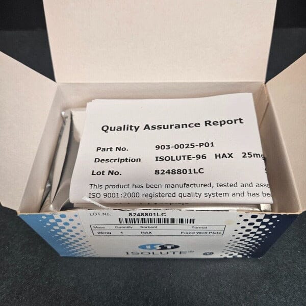 Biotage Microplate Isolute HAX 96 Well 25 mg Each Well Sealed Plate Filters Biotage