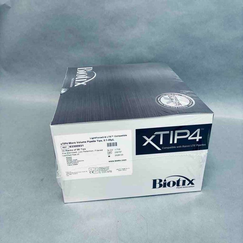 Biotix 63300931 xTIP4 Pipette Tips Filtered Micro Volume 20 ul Case of 50 Racks Pipets & Pipette Tips Biotix