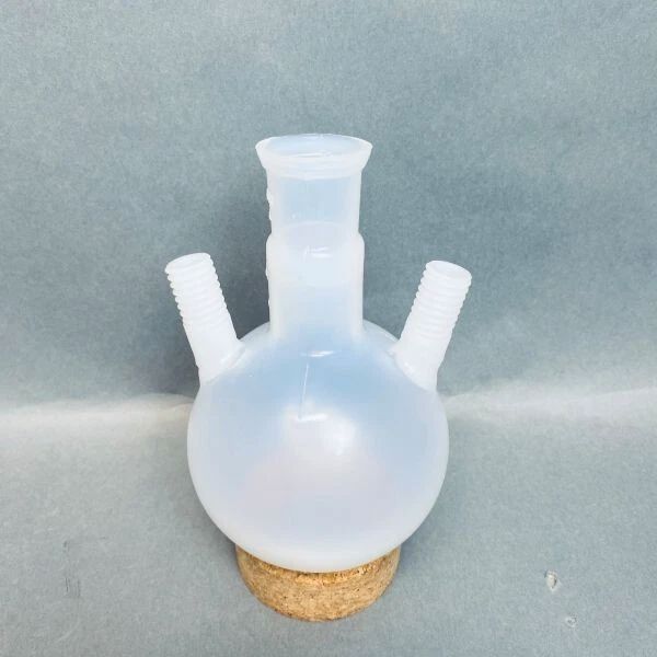 BOLA Round Bottom Flask 3 Neck PFA 500 mL CN 29/32 SN Threaded GL-18 Lab Flasks BOLA