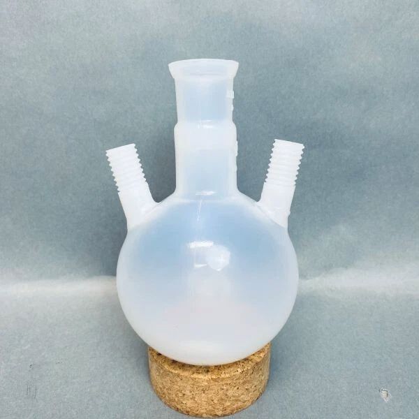 BOLA Round Bottom Flask 3 Neck PFA 500 mL CN 29/32 SN Threaded GL-18 Lab Flasks BOLA