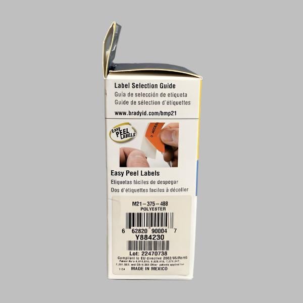 Brady Label Tape Chemical Resistant for M21 Printer 0.375 in. W x 21 ft. L Other Medical & Lab Equipment Brady