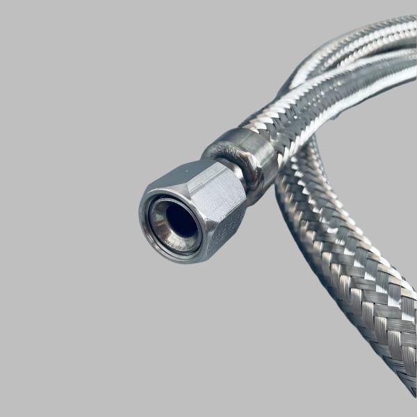 Braided Flexible Cylinder Hose Stainless 60 in. 3/8 in. Length Female Fittings Lab Equipment::Pumps, Pump Access. & Tubing Hose Master