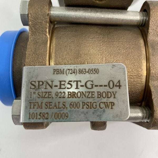 Bronze Ball Valve 1 in. 922 Bronze Body 600 PSIG PBM Valve Other PBM Valve