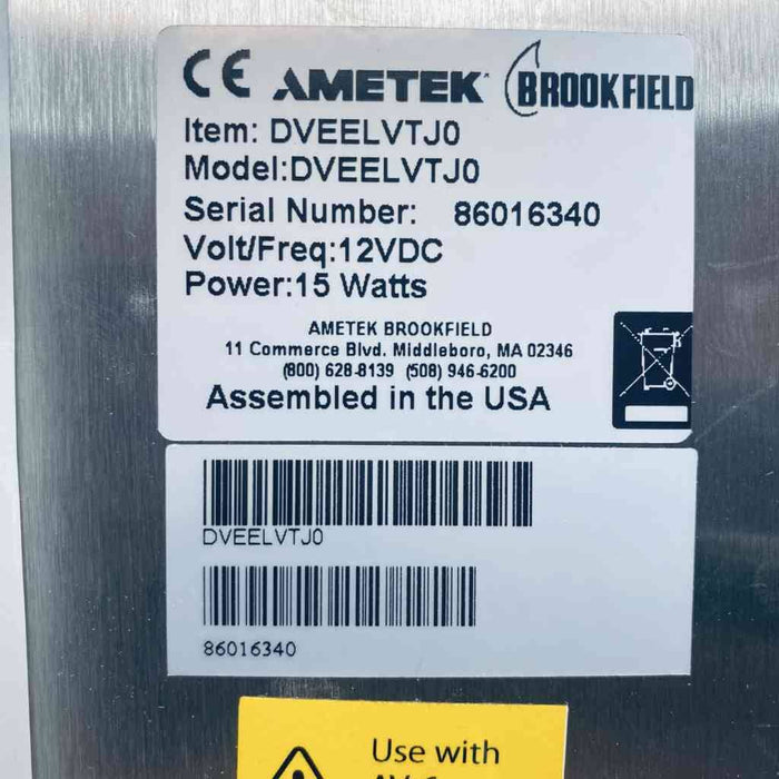 Brooksfield Ametek Viscometer DVE Set Includes Spindles and Spindle Guard Viscometers & Rheometers Brooksfield Ametek