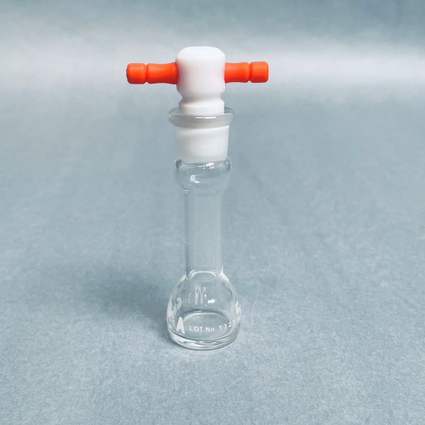 Chemglass Volumetric Flask 5 ml Glass with #13 PTFE Stopper Total of 3 Flasks