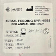 Cadence Science 9934 Animal Feeding Gavage Tubes 0.05 ml Sterile Lot of 10 Other Cadence Science