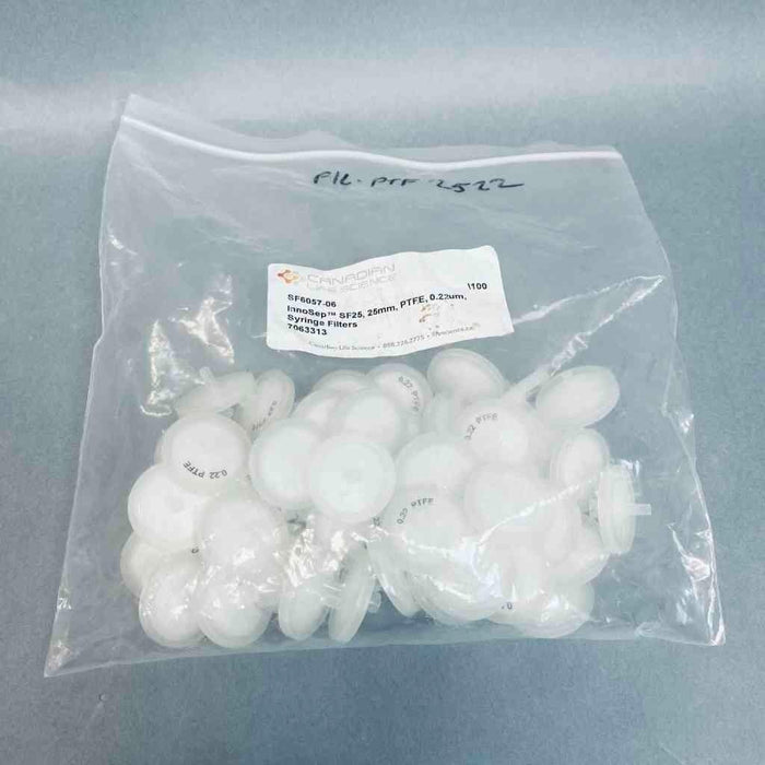 Canadian Life Science InnoSep SF25 Syringe Filter PTFE .22 um Lot of 46 Filters Filters Canadian Life Science