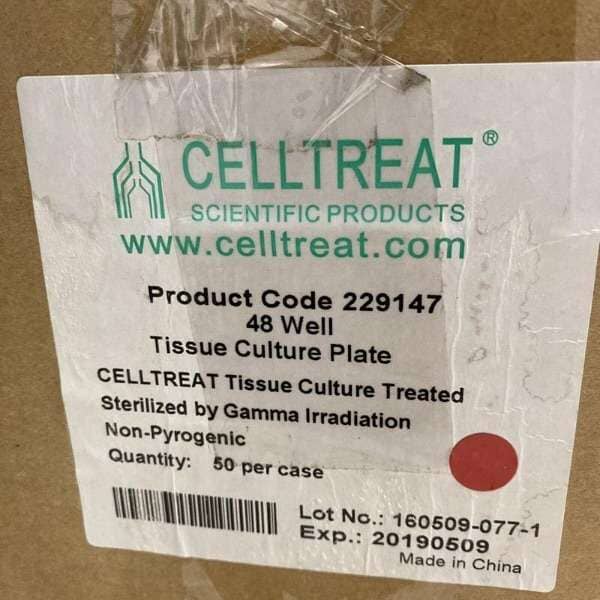 CellTreat Microplate with Lid 48 Well Individually Sealed 50 Plates Lab Consumables::Storage and Culture Plates CELLTREAT