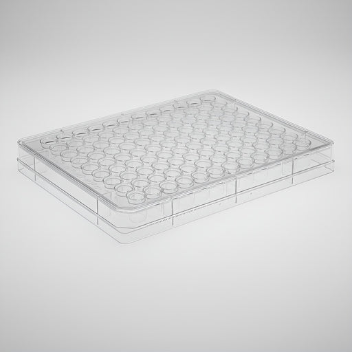 CELLTREAT Microplate with Lid 96 Well 300 ul PS Pack of 50 Plates Microplates Celltreat
