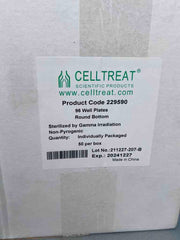 CELLTREAT Microplate with Lid 96 Well 300 ul PS Pack of 50 Plates Microplates Celltreat