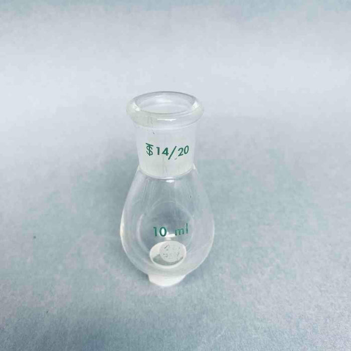 Chemglass 10 ml Heavy Wall Recovery Flask 14/20 Outer Joint - Lot of 5 Flasks Jointed Glassware Chemglass