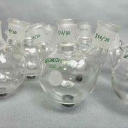 Chemglass 100 ml 3-Neck Flask Heavy Wall 14/20 Outer Joint Set of 6 Glassware Chemglass
