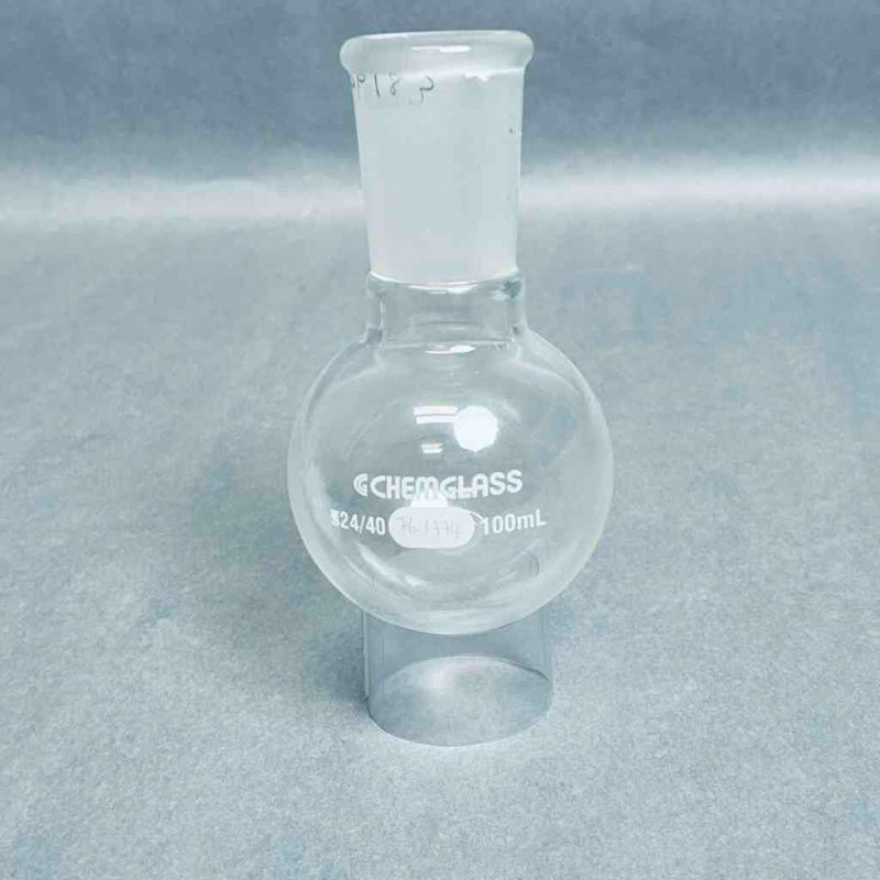 Chemglass 100 ml Round Bottom Flask 24/40 Outer Joint - Lot of 5 Flasks Jointed Glassware Chemglass
