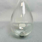 Chemglass 100 ml Single Neck Evaporating Flask 14/20 Outer Joint Set of 6 Glassware Chemglass