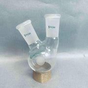 Chemglass 2 Neck Heavy Wall Round Bottom Flask 24/40 Joints 100 ml Angled Jointed Glassware Chemglass