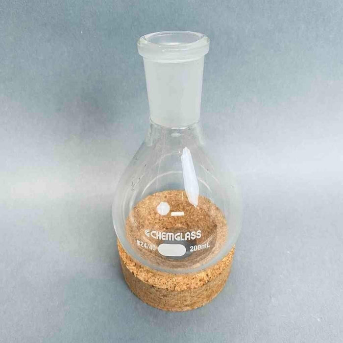 Chemglass 200 ml Evaporating Recovery Flask 24/40 Outer Joint - Lot of 3 Flasks Jointed Glassware Chemglass