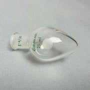 Chemglass 25 ml Pear Shaped Flask Heavy Wall 14/20 Outer Joint Set of 6 Glassware Chemglass