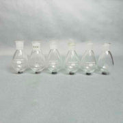 Chemglass 25 ml Single Neck Evaporating Flask 14/20 Outer Joint Set of 6 Glassware Chemglass