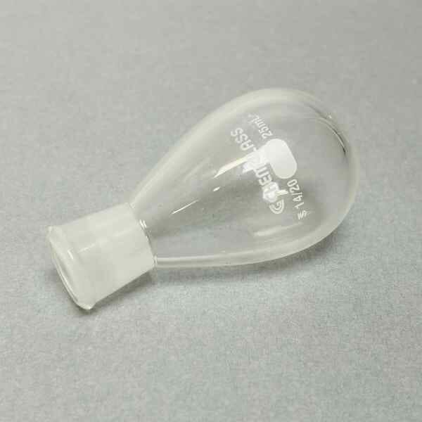 Chemglass 25 ml Single Neck Evaporating Flask 14/20 Outer Joint Set of 6 Glassware Chemglass