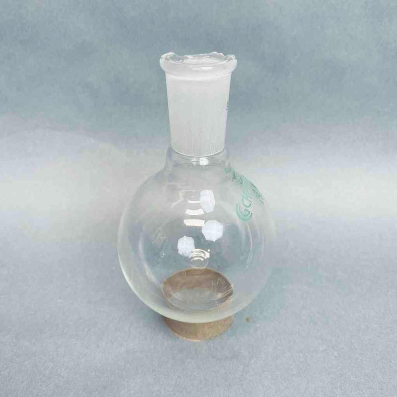 Chemglass 250 ml Single Neck Round Bottom Flask Chipped 24/40 Outer Joint - Lot of 5 Flasks Jointed Glassware Chemglass