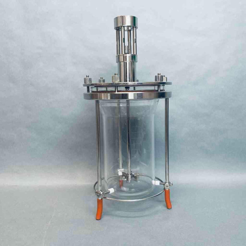 Chemglass 2L Bioreactor Vessel with Agitator Assy, Headplate, and Stand Bioreactors & Fermenters Applikon