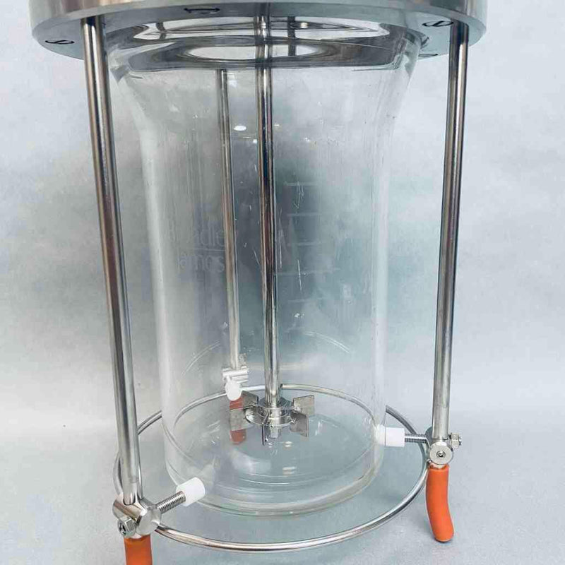 Chemglass 2L Bioreactor Vessel with Agitator Assy, Headplate, and Stand Bioreactors & Fermenters Applikon