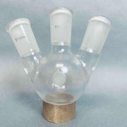 Chemglass 3-Neck Round Bottom Flask 125 ml 24/40 Joints Angled Jointed Glassware Chemglass