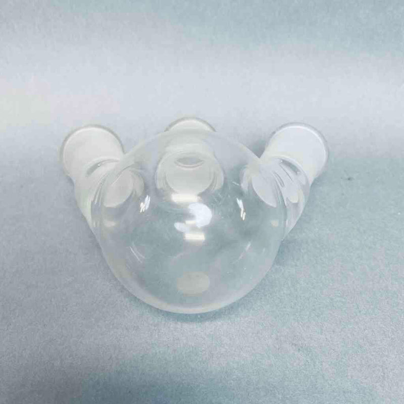 Chemglass 3-Neck Round Bottom Flask 125 ml 24/40 Joints Angled Jointed Glassware Chemglass