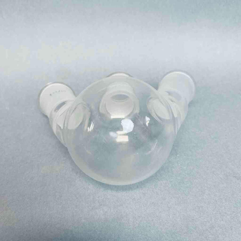 Chemglass 3-Neck Round Bottom Flask 125 ml 24/40 Joints Angled Jointed Glassware Chemglass