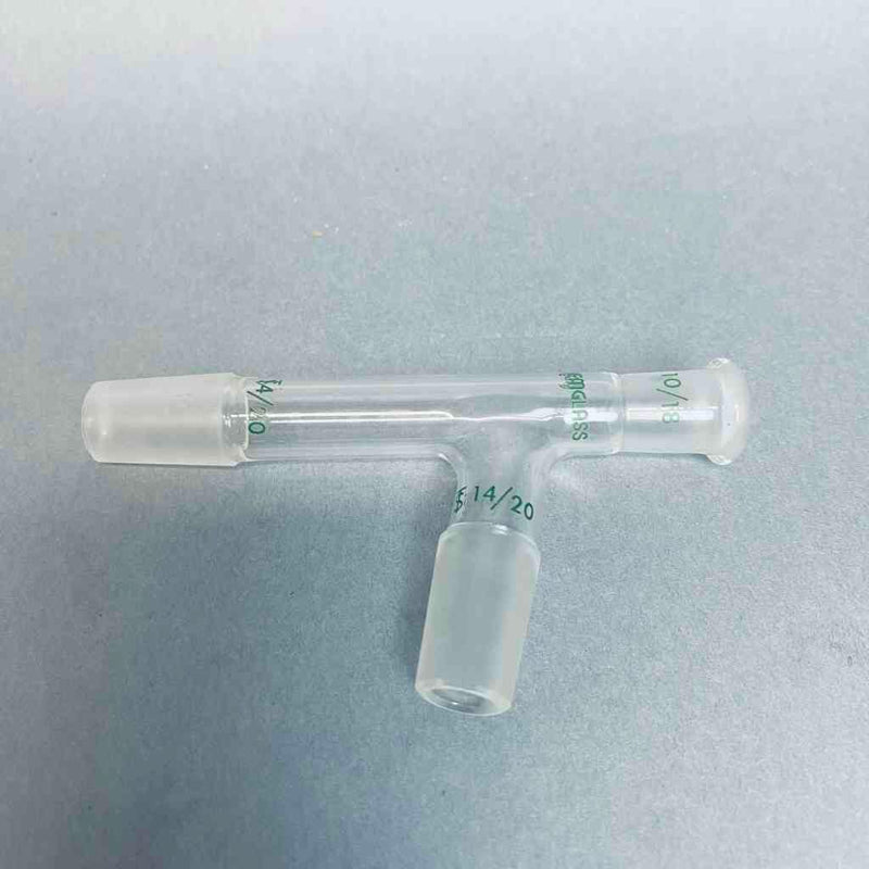 Chemglass 3 Way Adapter 14/20 Inner Joints 10/18 Thermometer Joint Jointed Glassware Chemglass
