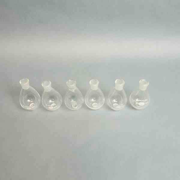 Chemglass 50 ml Single Neck Evaporating Flask 14/20 Outer Joint Set of 6 Glassware Chemglass