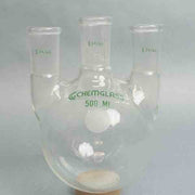 Chemglass 500 ml Round Bottom 3 Neck Flask Heavy Wall 24/40 Standard Taper Outer Joints (Copy) Glassware Chemglass