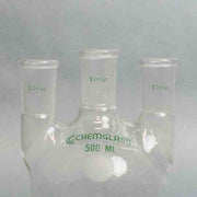 Chemglass 500 ml Round Bottom 3 Neck Flask Heavy Wall 24/40 Standard Taper Outer Joints (Copy) Glassware Chemglass