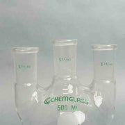 Chemglass 500 ml Round Bottom 3 Neck Flask Heavy Wall 24/40 Standard Taper Outer Joints (Copy) Glassware Chemglass