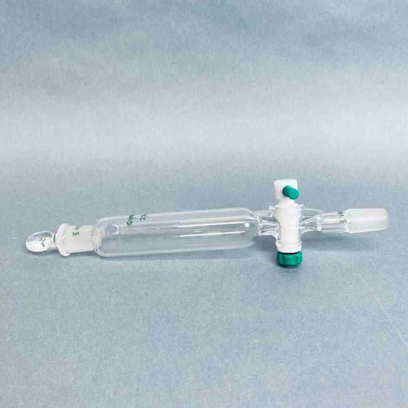 Chemglass Addition Funnel 25 ml 14/20 Joint PTFE Stopcock with 14/20 Stopper Jointed Glassware Chemglass