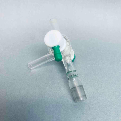 Chemglass Airfree Schlenk Flushing Adapter 14/20 Inner Joint with PTFE Stpk Glassware Adapters Chemglass