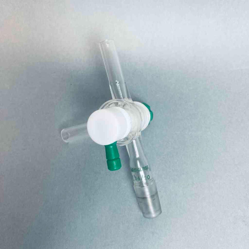 Chemglass Airfree Schlenk Flushing Adapter 14/20 Inner Joint with PTFE Stpk Glassware Adapters Chemglass