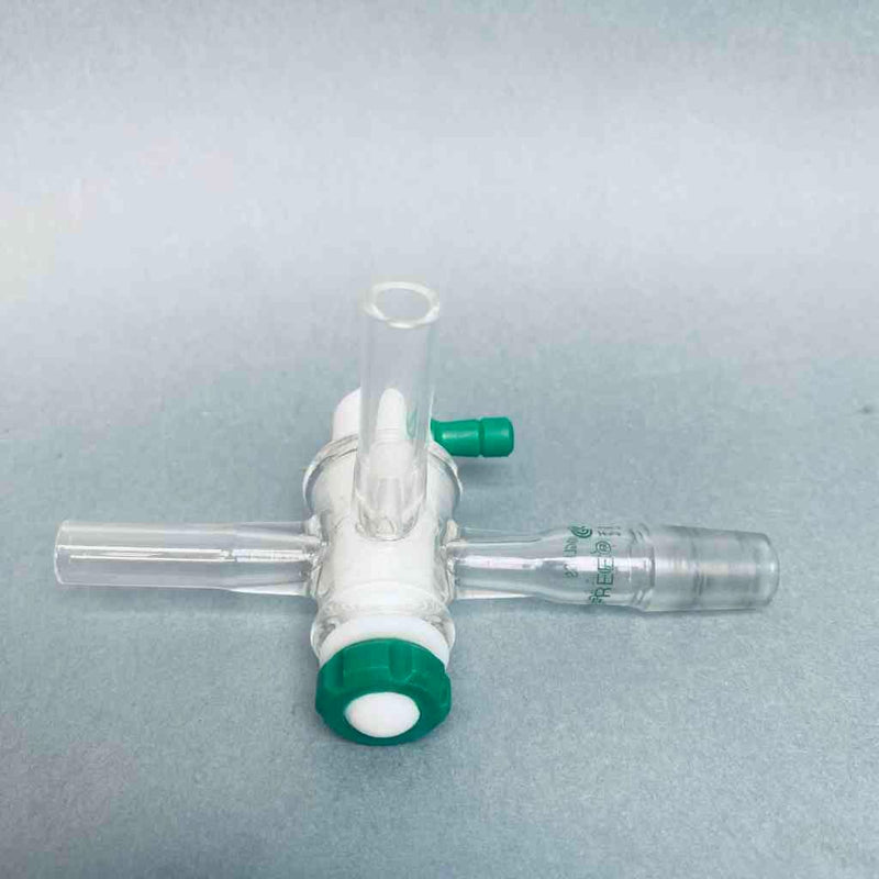 Chemglass Airfree Schlenk Flushing Adapter 14/20 Inner Joint with PTFE Stpk Glassware Adapters Chemglass
