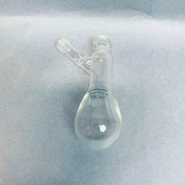 Chemglass Airfree Schlenk Reaction Flask 25 ml 14/20 Outer Joint Jointed Glassware Chemglass